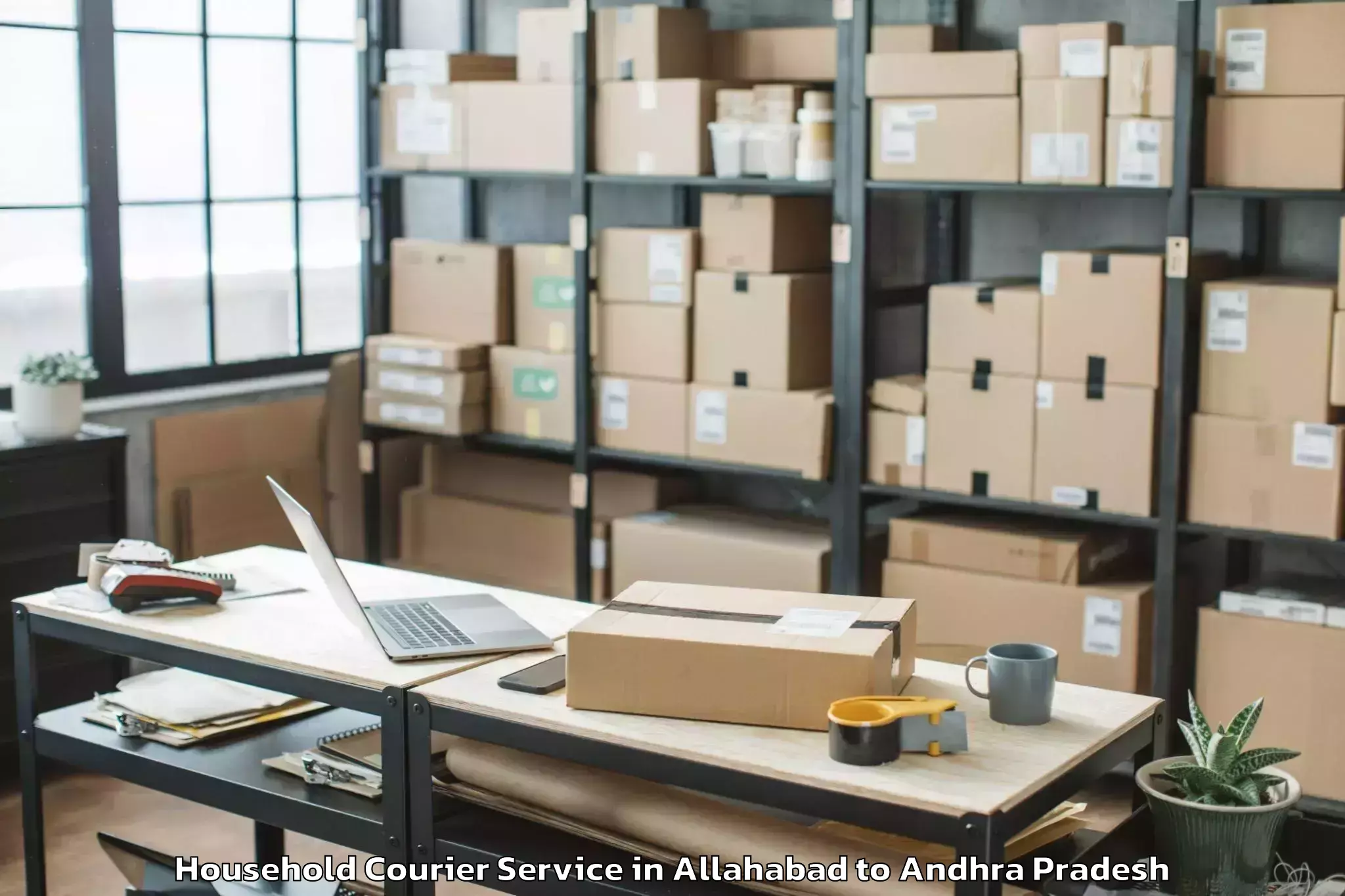 Book Allahabad to Pedapadu Household Courier